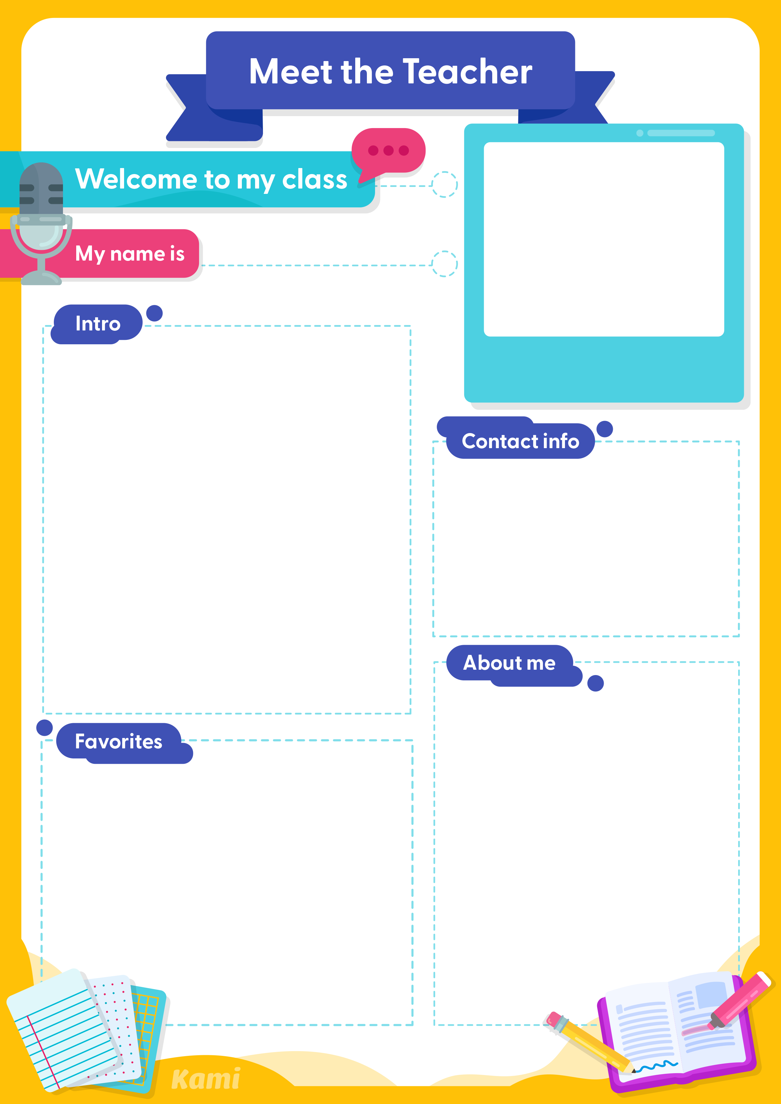 20 Editable Meet the Teacher Templates  Kami Classroom  Kami With Regard To Meet The Teacher Letter Template