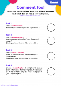 Comment Tool Template