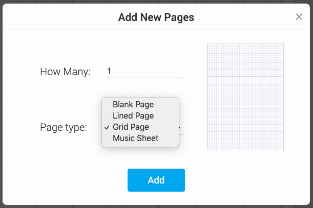 Inserting grid page in Kami