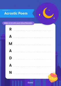 Ramadan Acrostic Poem