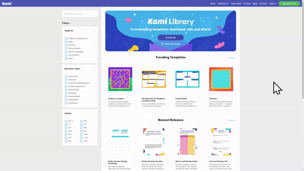 Library Homepage GIF