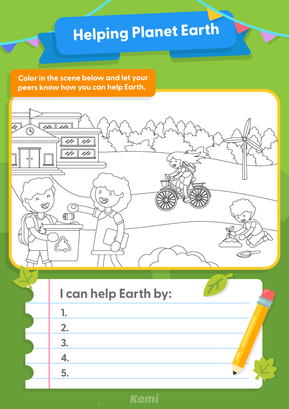 Earth Day Colouring In