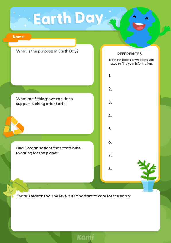 Earth Day detailed template