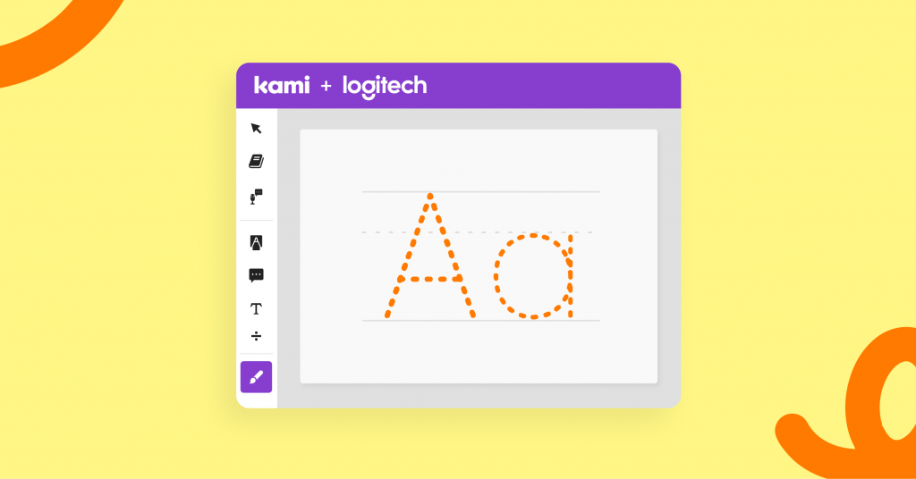 Graphic of the Kami dashboard using a handwriting template