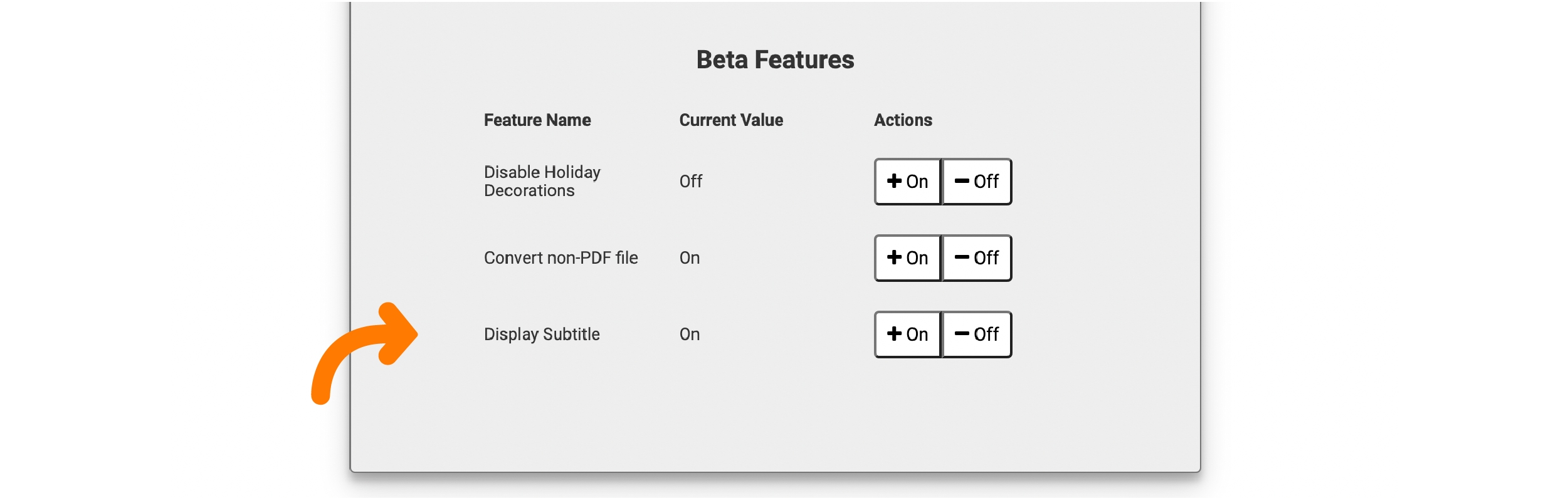 Kami Settings for Beta Features
