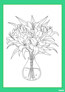 Spring Coloring Sheet | Vase
