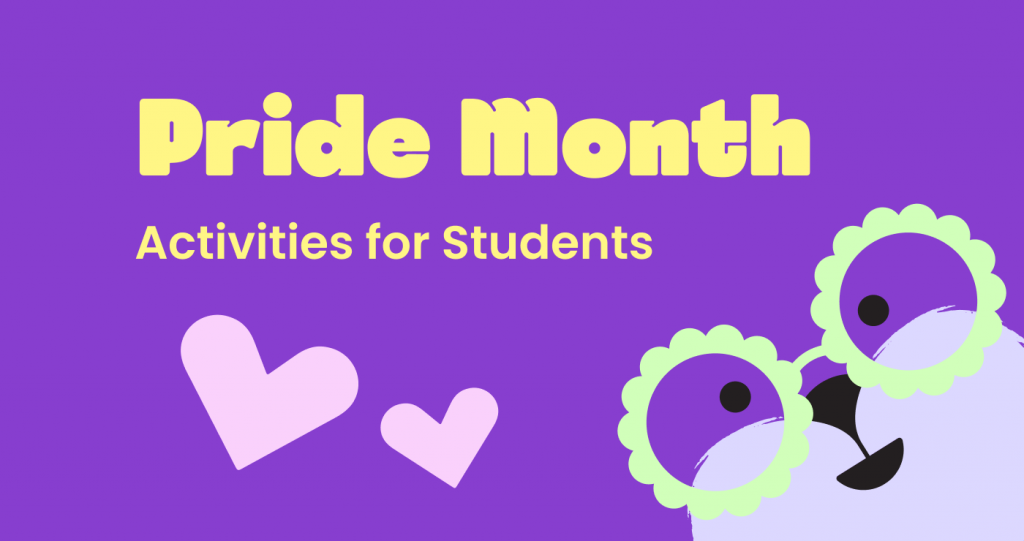 Pride Month Activities for Students with the Kami Dog in the right hand corner