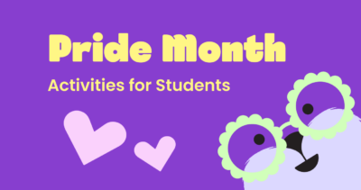 Pride Month Activities for Students with the Kami Dog in the right hand corner