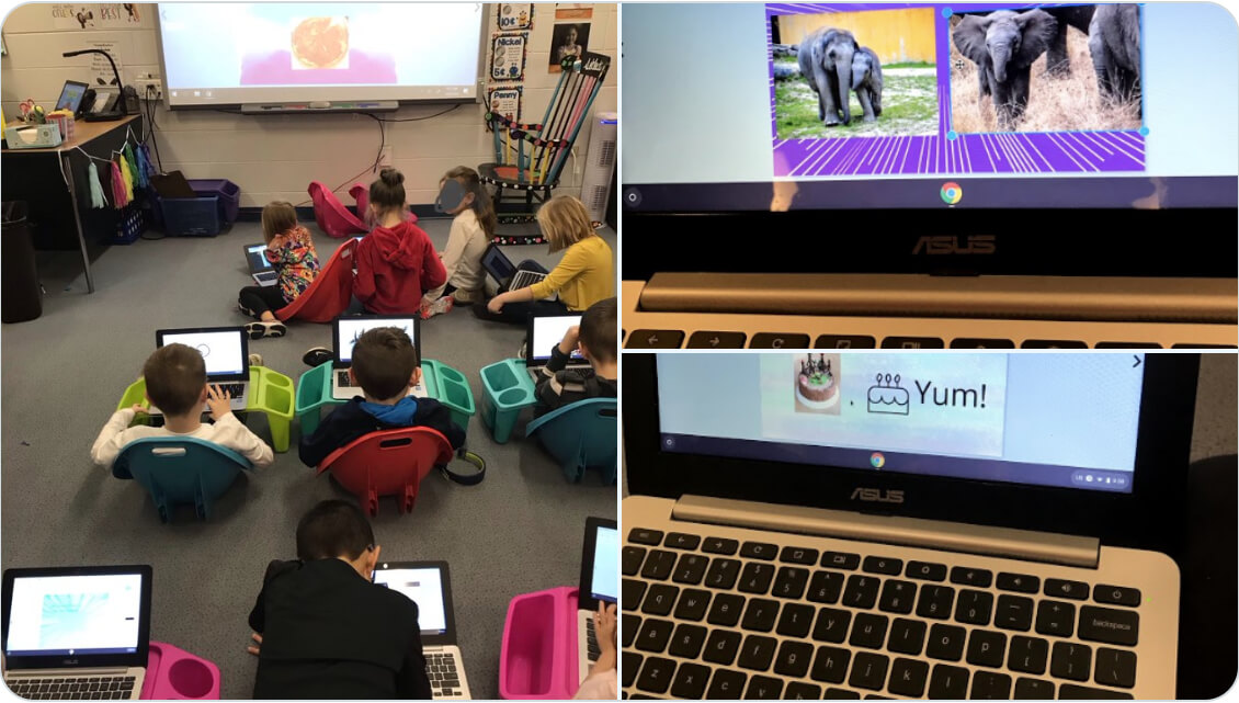 CUSD 300 students using Book Creator to meet ISTE Standards through creative digital learning