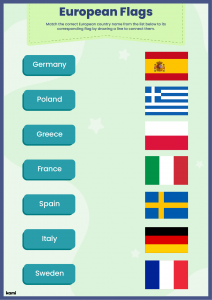 European flags worksheet