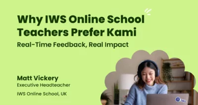 IWS school teacher using Kami