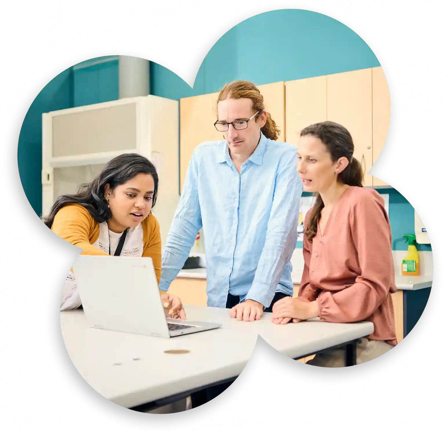 Teachers are in the classroom
