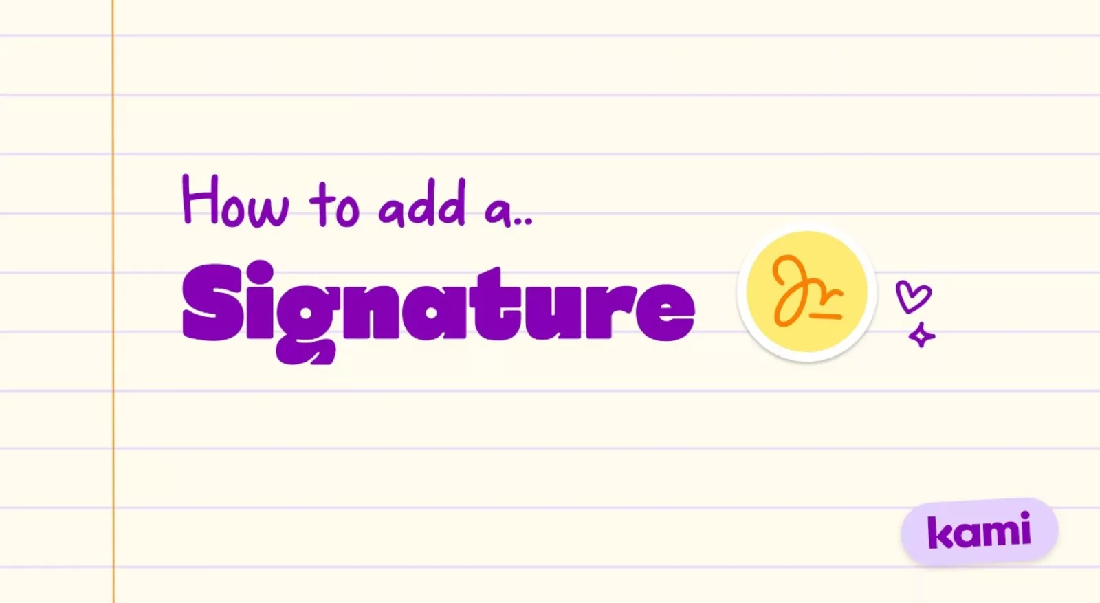 Add a signature in Kami