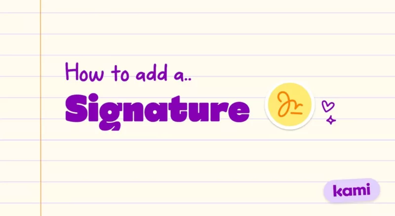 Add a signature in Kami