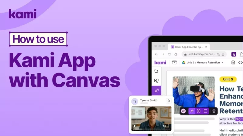 how to use KJami app with Canvas