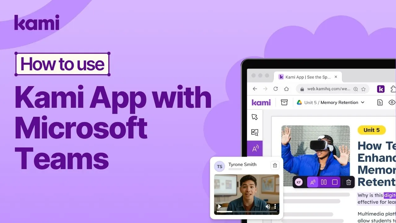 How to use Kami app with microsoft teams