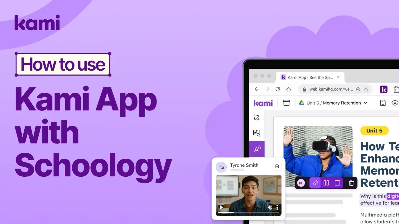How to use Kami app with schoology