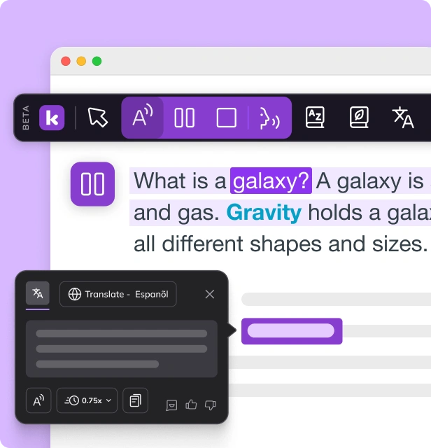 Kami Companion comprehension feature