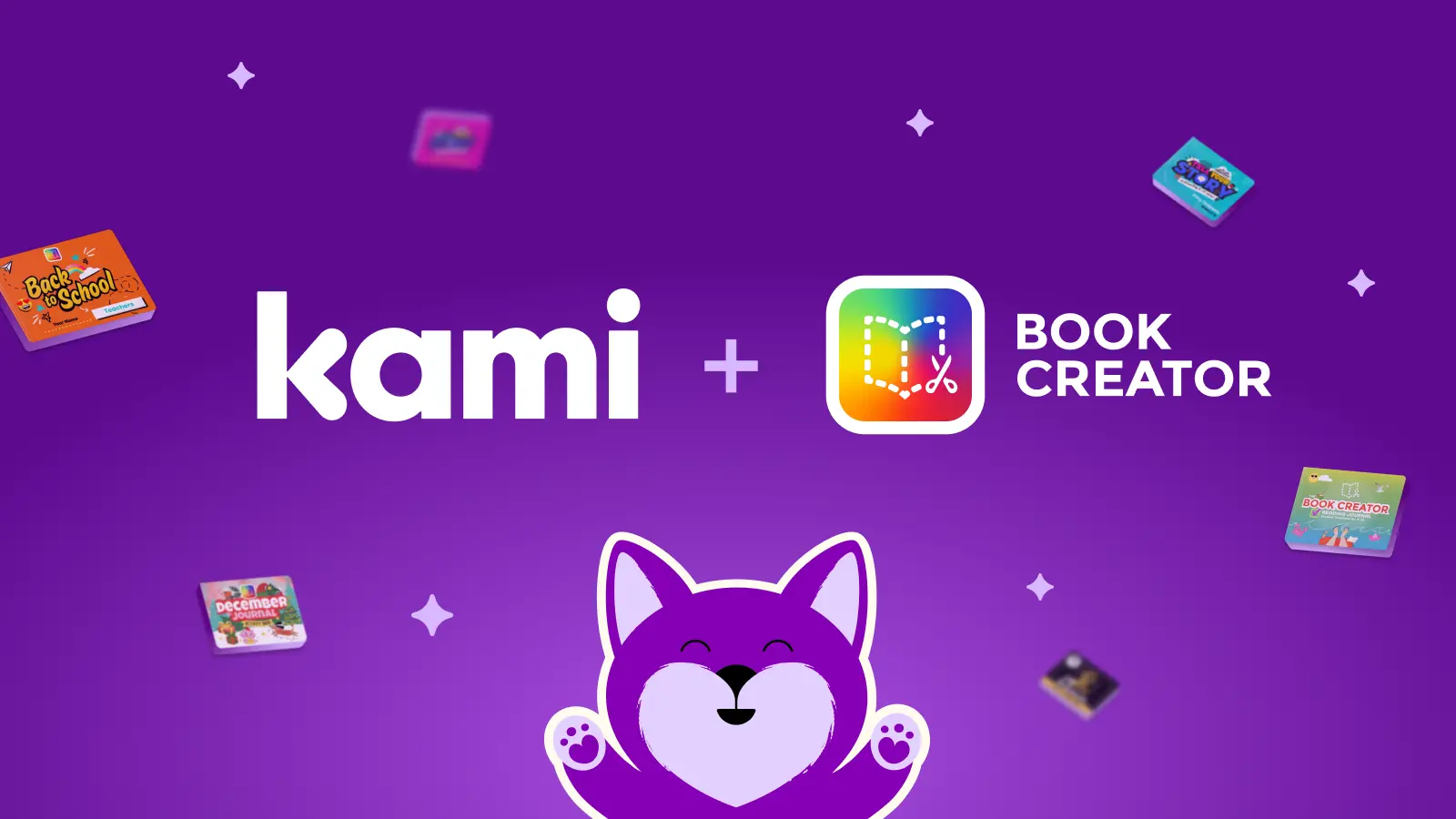 Kami logo next to the Book Creator logo