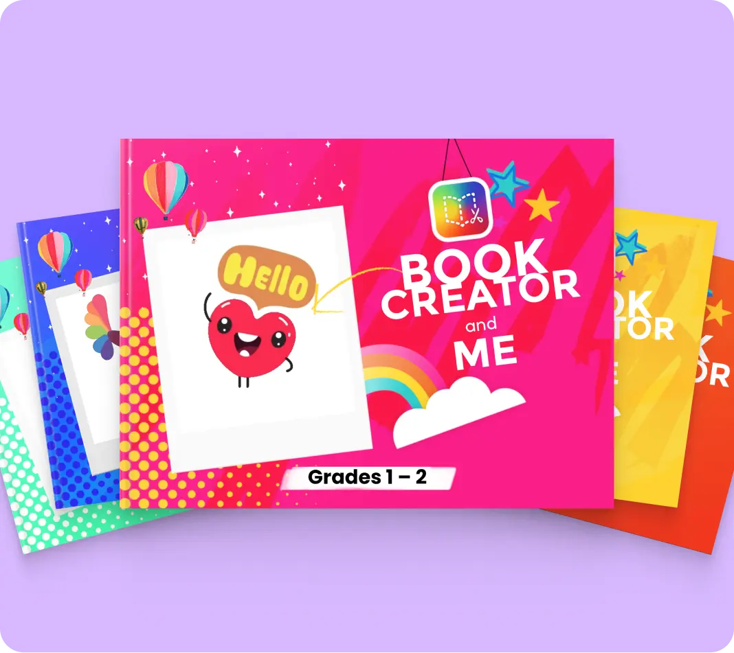 An image of 5 books created in Book Creator