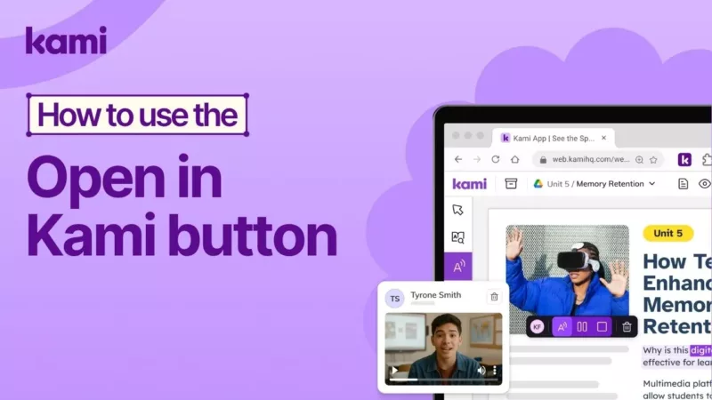how to use the open with Kami button