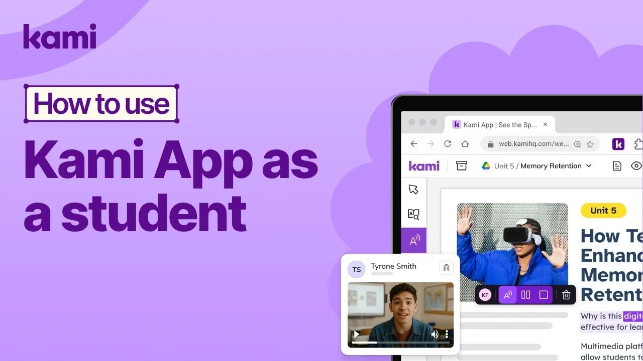 how to use Kami App as a student