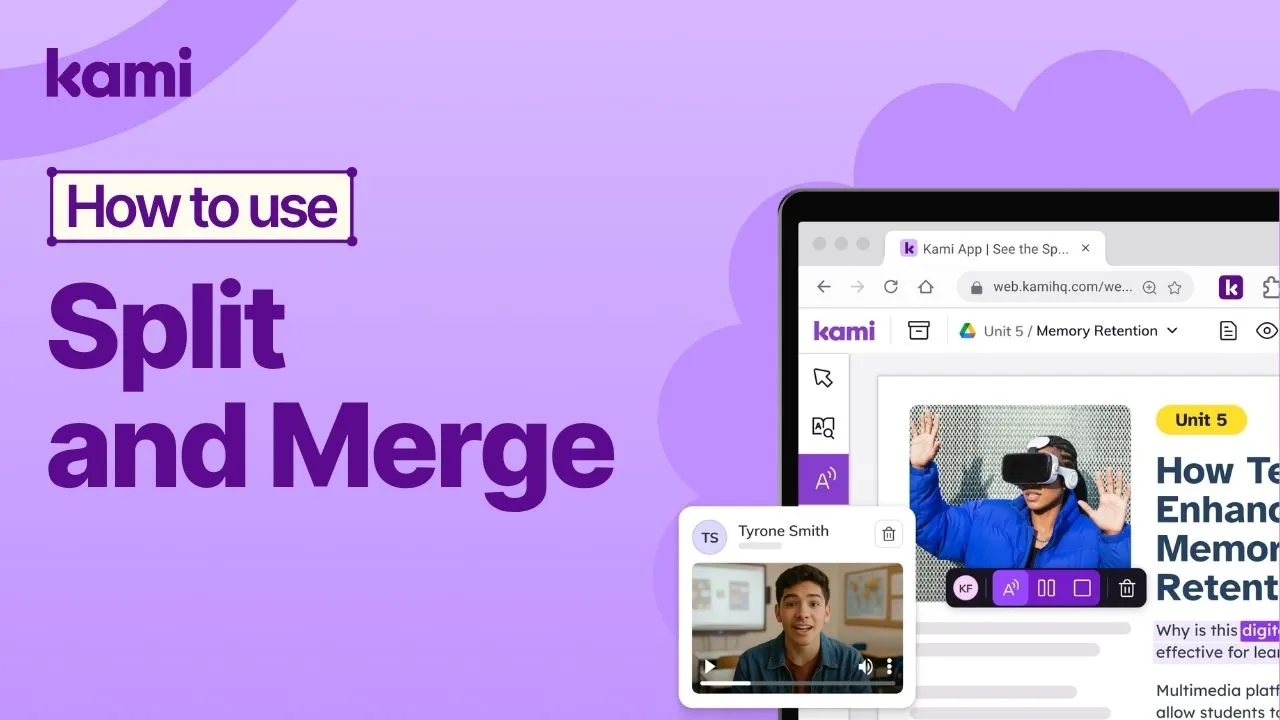 how to use split and merge