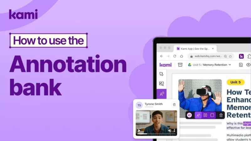 how to use the kami app annotation bank