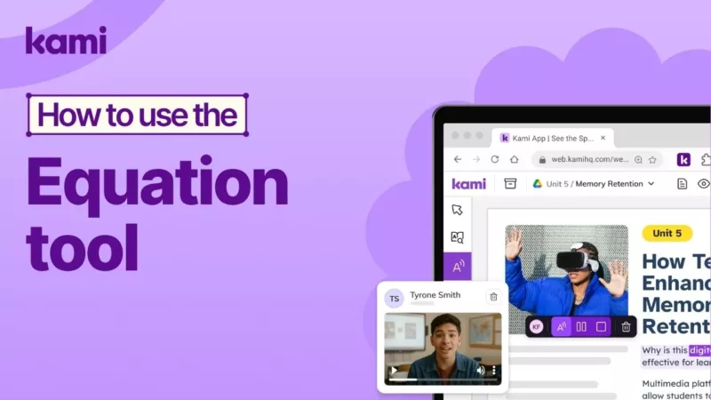 how to use the kami app equation tool