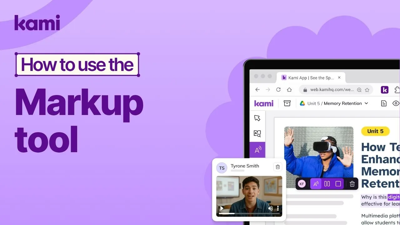 how to use the kami app markup tool