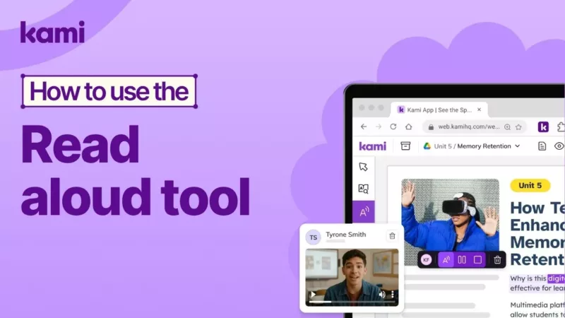 how to use the read aloud tool in kami app
