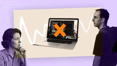 Illustration of educators dealing with anti-technology backlash in schools