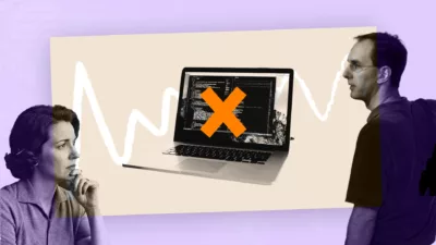 Illustration of educators dealing with anti-technology backlash in schools