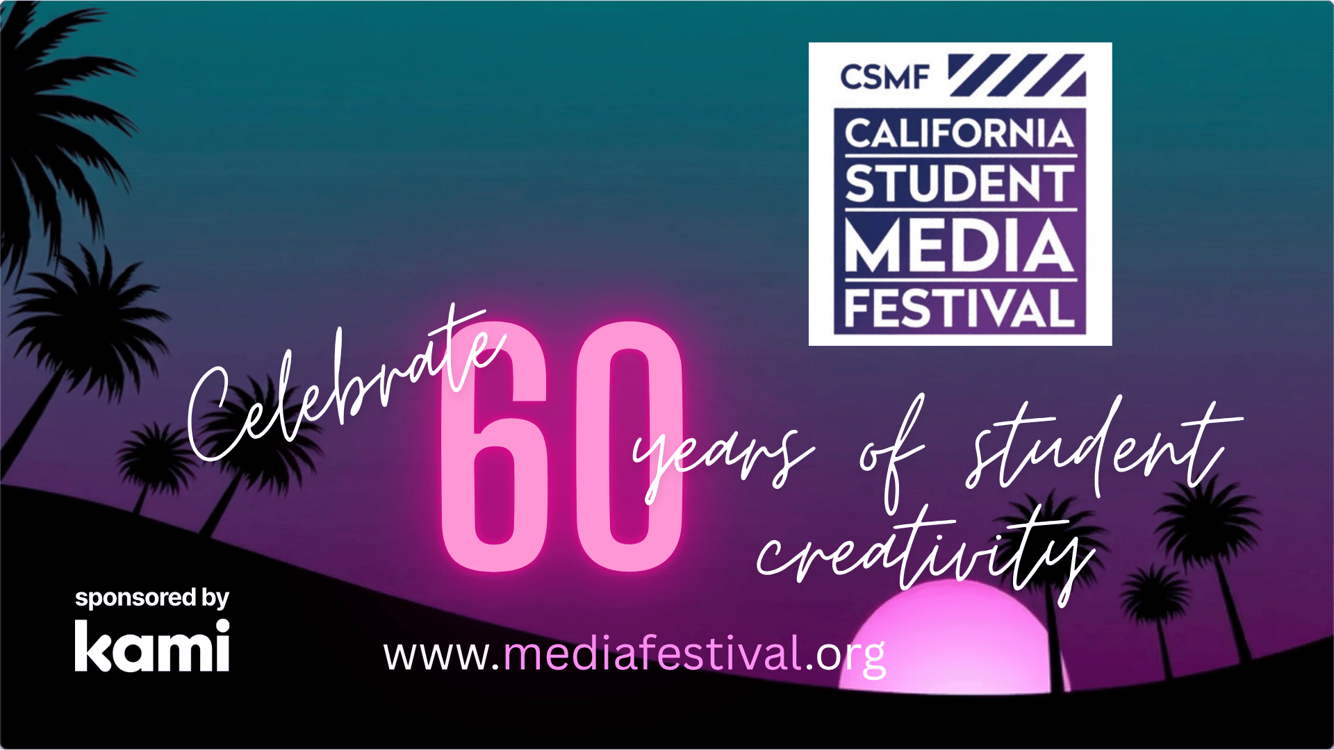 Graphic for the California Student Media Festival 2026