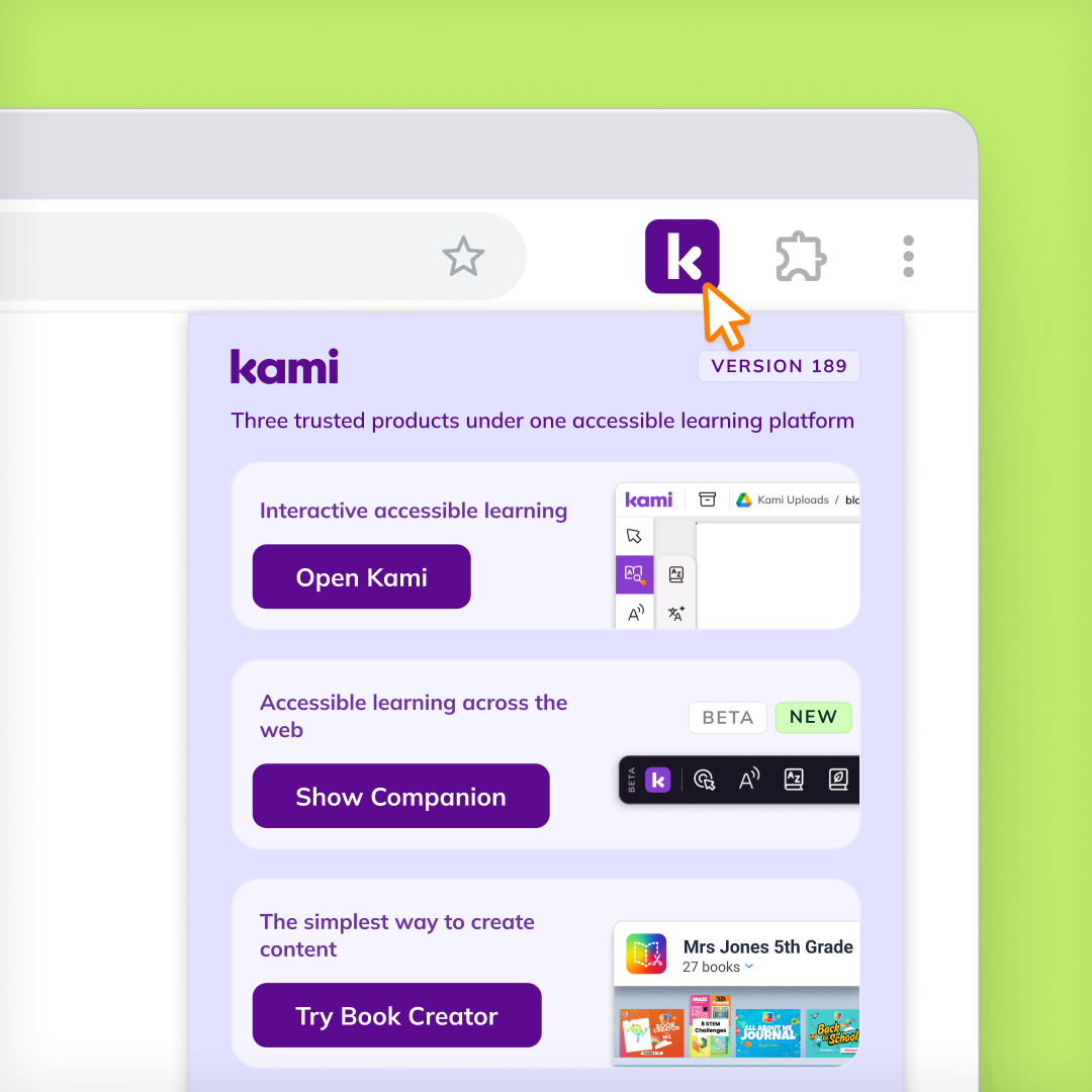 Kami extension menu enhancement
