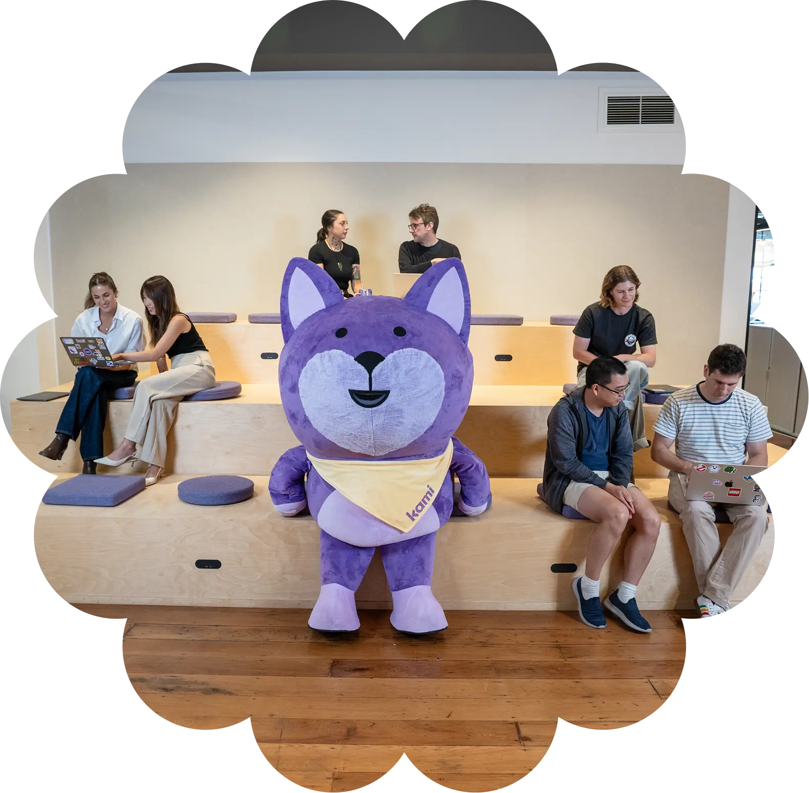 kami dog and employees cookie