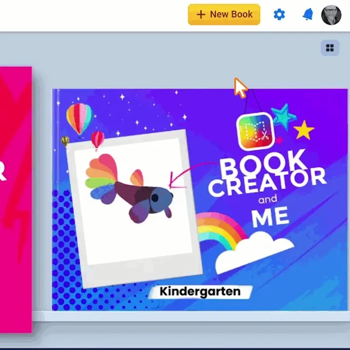 animation of how to create a book in Book Creator