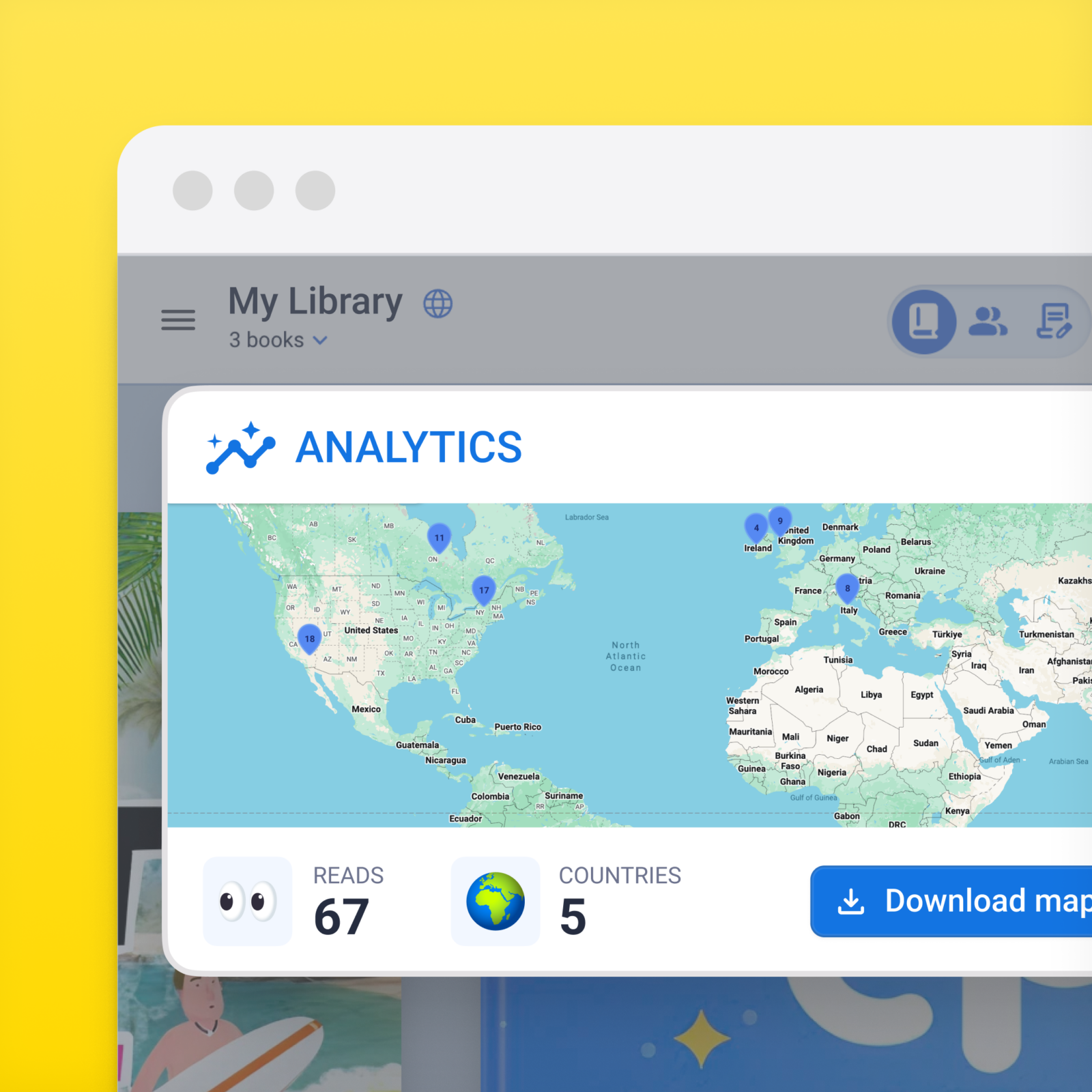 Library analytics in Book Creator