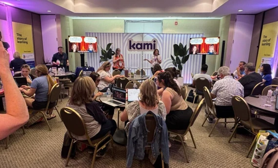 Professional learning at Kami session room in a conference.