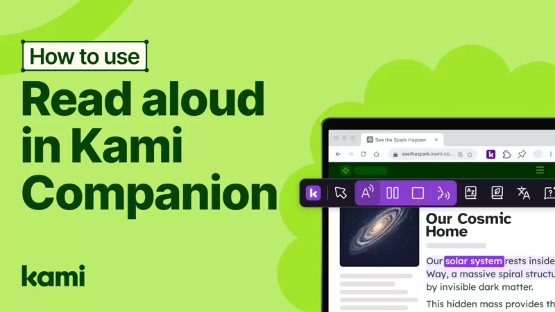 How to use Read aloud in Kami Companion