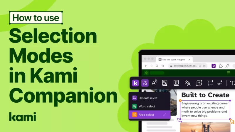 how to use selection modes in Kami Companion