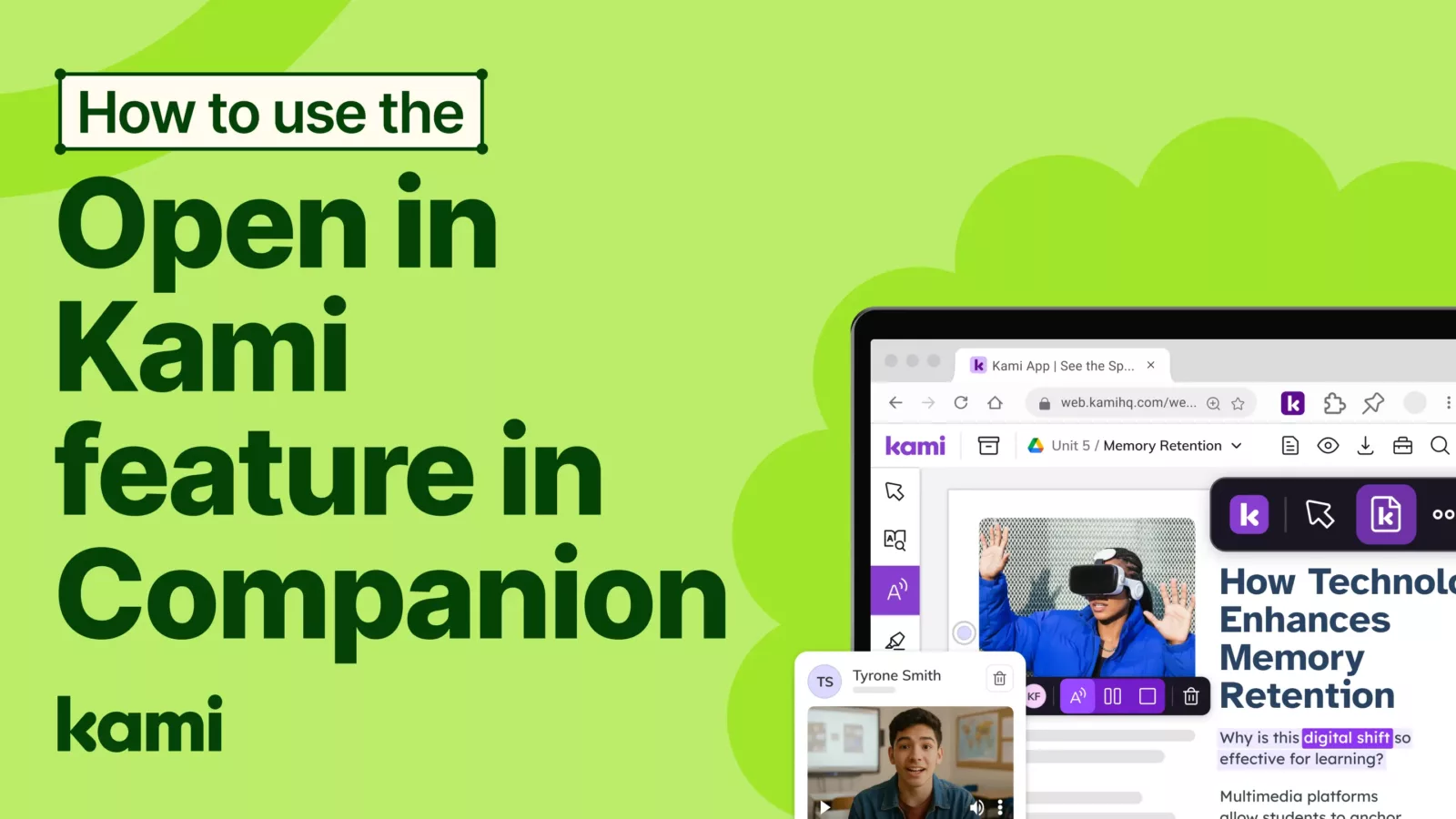how to use the open in Kami feature to create kami activities