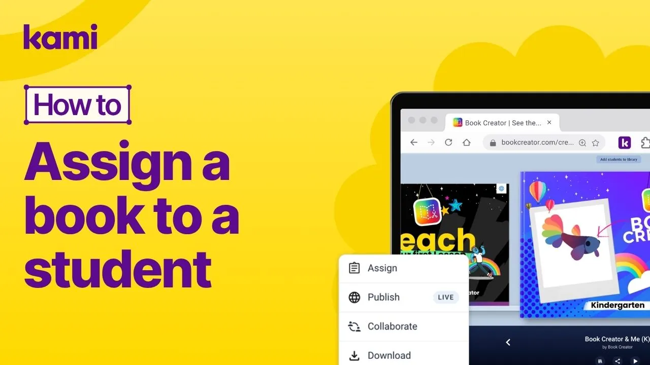 How to assign a book creator book