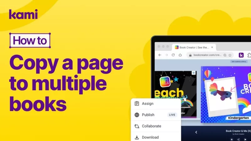 Copy a page to multiple books in Book Creator