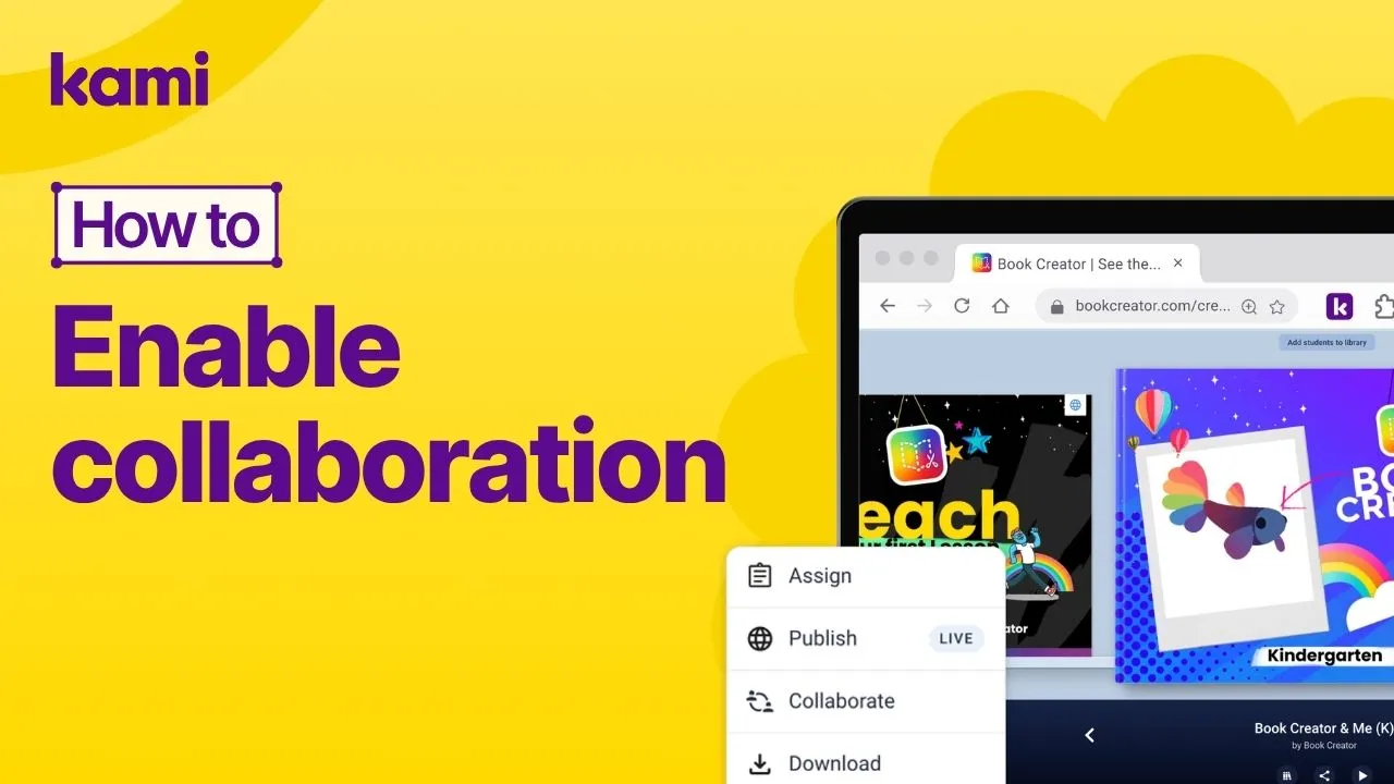 how to enable collaboration in book creator
