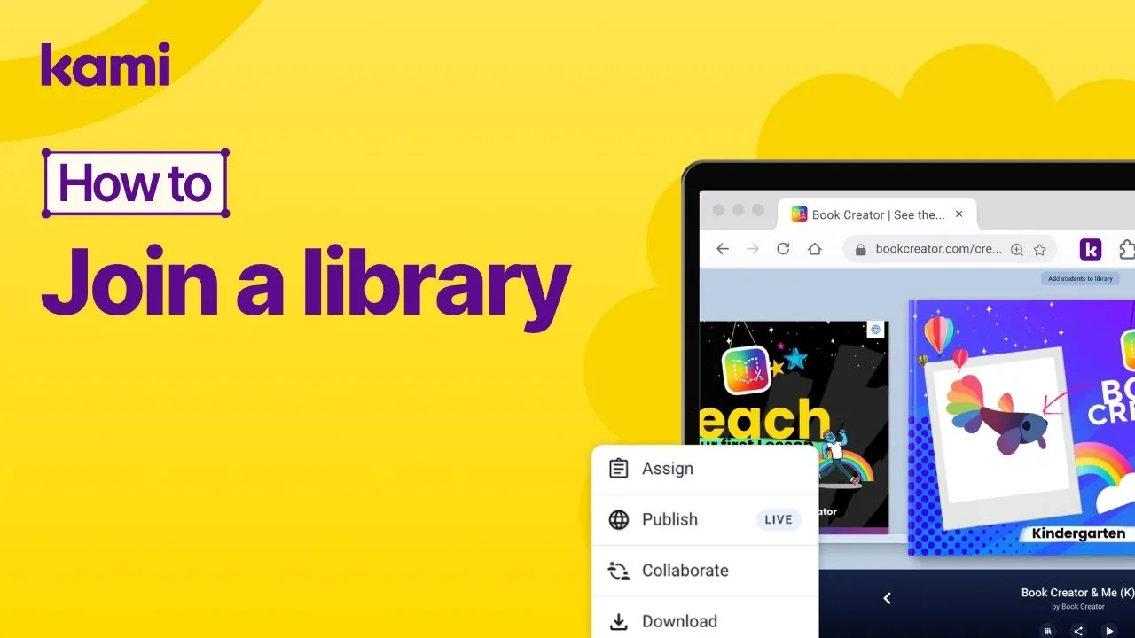 How to join a library in Book Creator