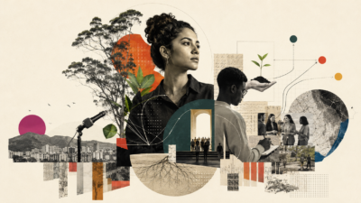collage illustration authentic learning in the age of AI