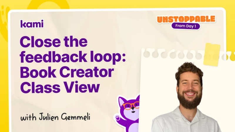 Close the feedback loop Book Creator Class View