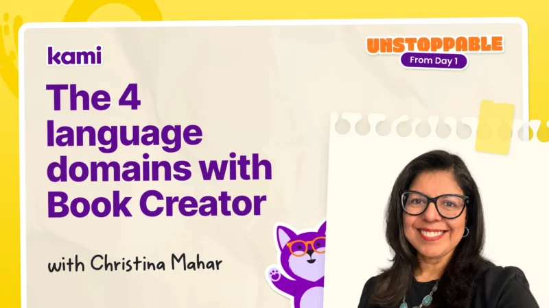 Four language domains with Book Creator
