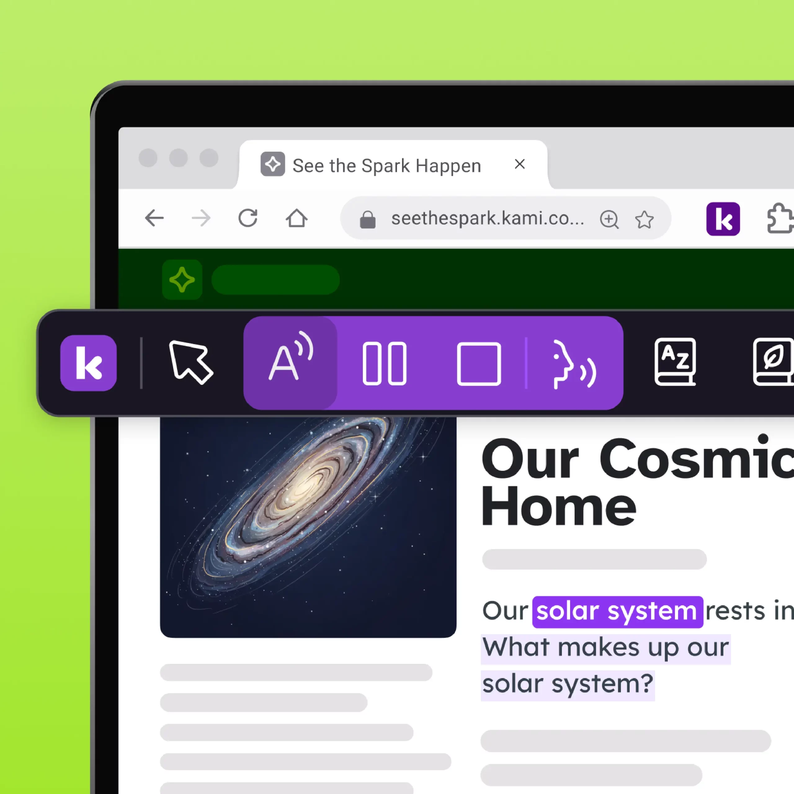 Kami Companion features: Read aloud